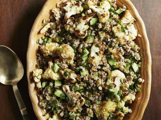 42. Bulgur con cavolfiore al forno.