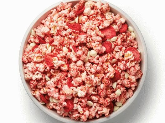 50. Popcorn con fragole