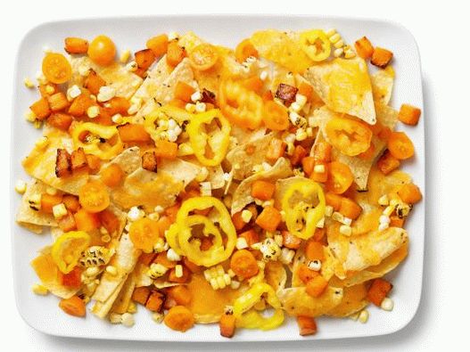 Nachos con zucca al forno