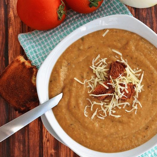 Foto Zuppa di crema di melanzane caraibica al curry