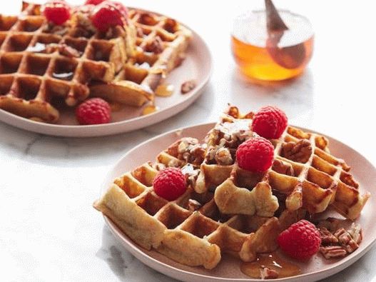 Foto di waffle alla banana e cocco