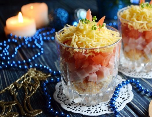 Insalata veloce in un bicchiere