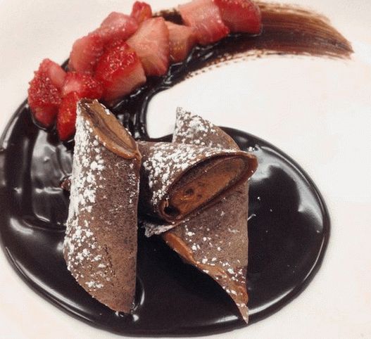 Frittelle con mousse al cioccolato