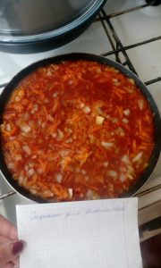 Borsch su brodo di pollo