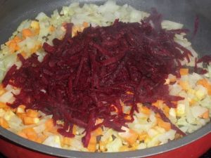 Boyarsky borsch con oca