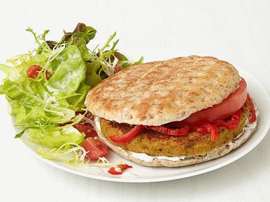 Hamburger fotografici con falafel