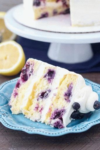 Foto della torta di mirtilli con crema al limone curdo