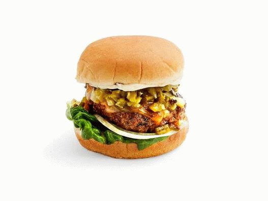 Foto cheeseburger con peperoncino verde
