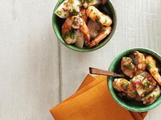 Foto del piatto - Capesante e gamberi cocktail di mare