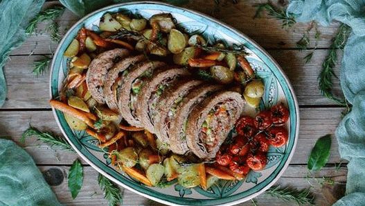 Foto di pane di carne di tacchino ripieno