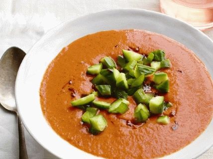 Foto di Gazpacho con pomodori grigliati Foto di Gazpacho con pomodori grigliati