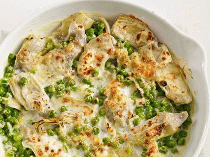 Foto Piselli gratinati con carciofi