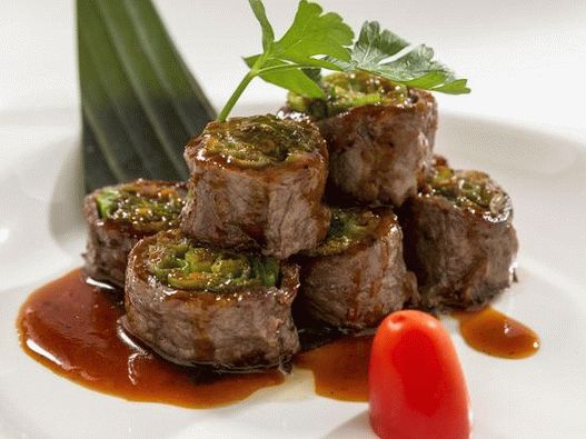 Involtini di manzo fotografici