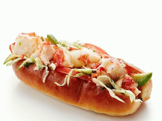 Foto di un hot dog con aragosta del sud-ovest degli Stati Uniti