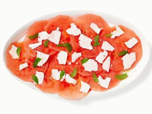 Foto del carpaccio di anguria con ricotta salata