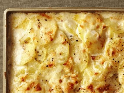 Foto di patate gratinate con quattro formaggi