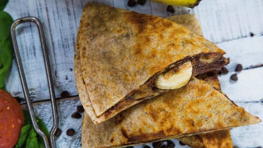 Foto di Quesadilla con banana e cioccolato