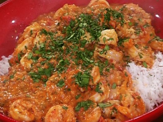 Foto di gamberi indiani in salsa di pomodoro cocco