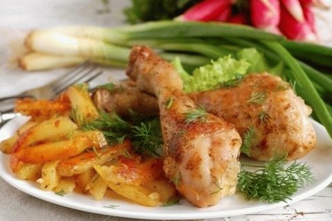 Pollo e patate al forno - ricetta