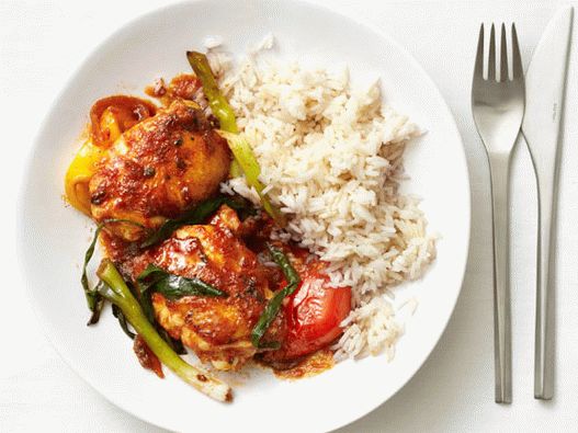 Foto Cosce di pollo al forno con salsa agrodolce