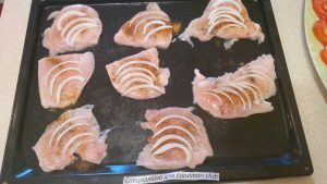 Filetto di pollo sotto una pelliccia