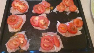 Filetto di pollo sotto una pelliccia