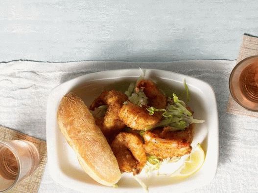Panini di gamberi fritti in pastella