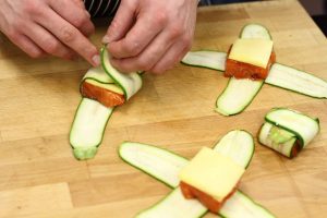 Salmone grigliato con zucchine