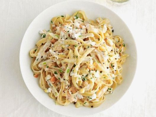 Foto del piatto - Fettuccine con verdure estive e formaggio di capra