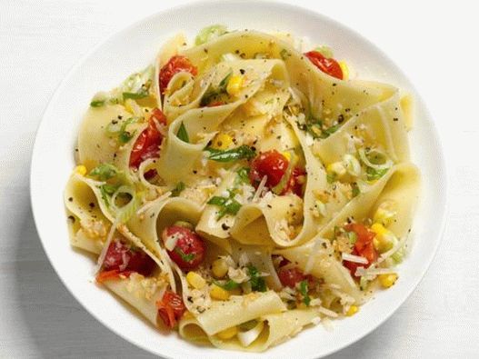 Foto del piatto - Papardelle con mais e pomodorini