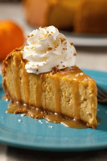 Cheesecake di zucca con salsa al caramello