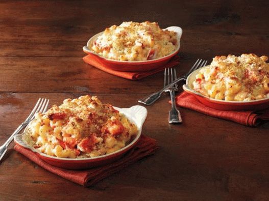 Foto del piatto - Kavatappi con aragosta al forno in salsa di formaggio