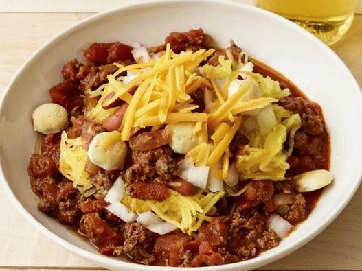 Dish Photography - Cincinnati Chili with Spaghetti Pumpkin