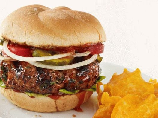 Hamburger con purea di frutta