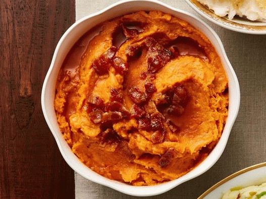 Foto del piatto - Purè di patate dolci con pancetta Foto del piatto - Purè di patate dolci con pancetta