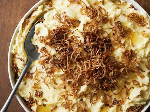 Foto del piatto - Purè di patate cremoso al forno con scalogno Foto del piatto - Purè di patate cremoso al forno con scalogno