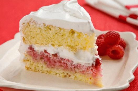 Fotografia di piatti - Torta al limone e lamponi con glassa agli agrumi