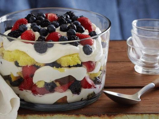 Foto del piatto - Triffle con crema al limone e frutti di bosco freschi