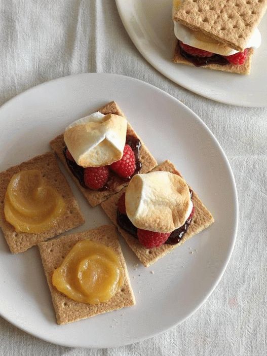 Food Photography - American Dessert Smor with Marshmallows and Lemon Kurd