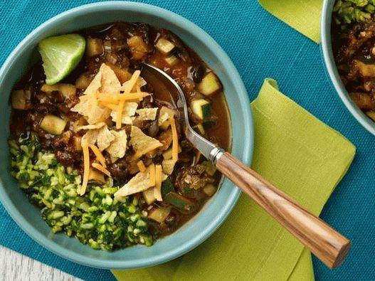 Chili vegetariano con zucchine