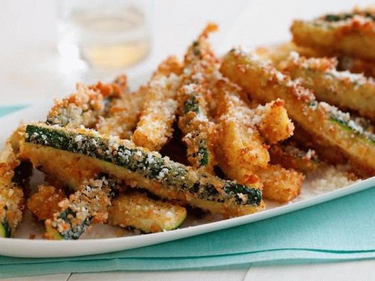 Zucchine al formaggio fritte, fritte