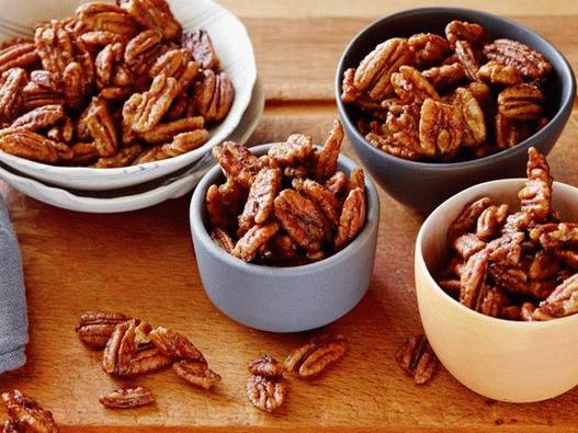 Pecan in una glassa tagliente