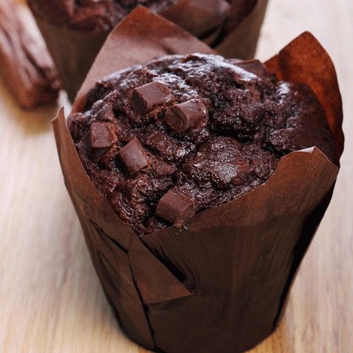 Foto di muffin con gocce di cioccolato