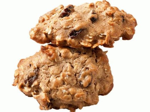 Biscotti foto avena e miele con uvetta