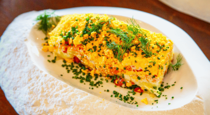 Mimosa con salmone rosso