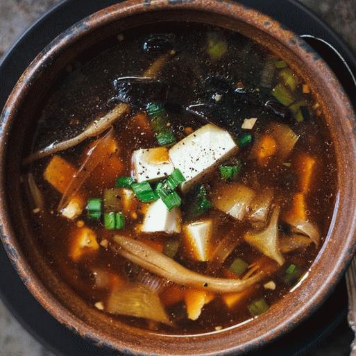 Foto Zuppa di miso con tofu e funghi muer