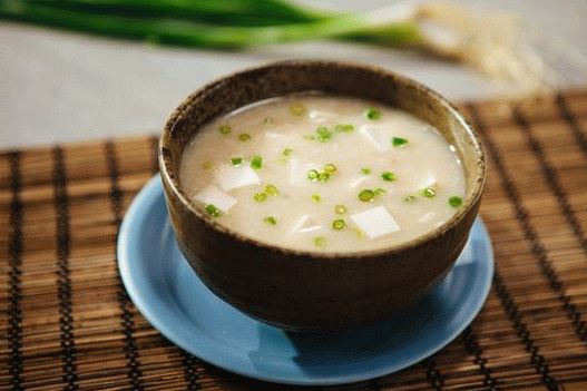 Foto di zuppa di miso con tofu (Misoshiru)