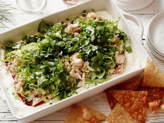 Salsa per immersione multistrato con gusto di granchio