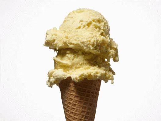 Gelato fotografico con baccello di vaniglia