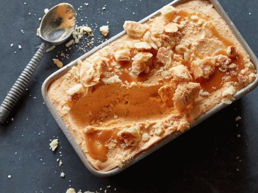 Foto di gelato al gusto di torta di zucca